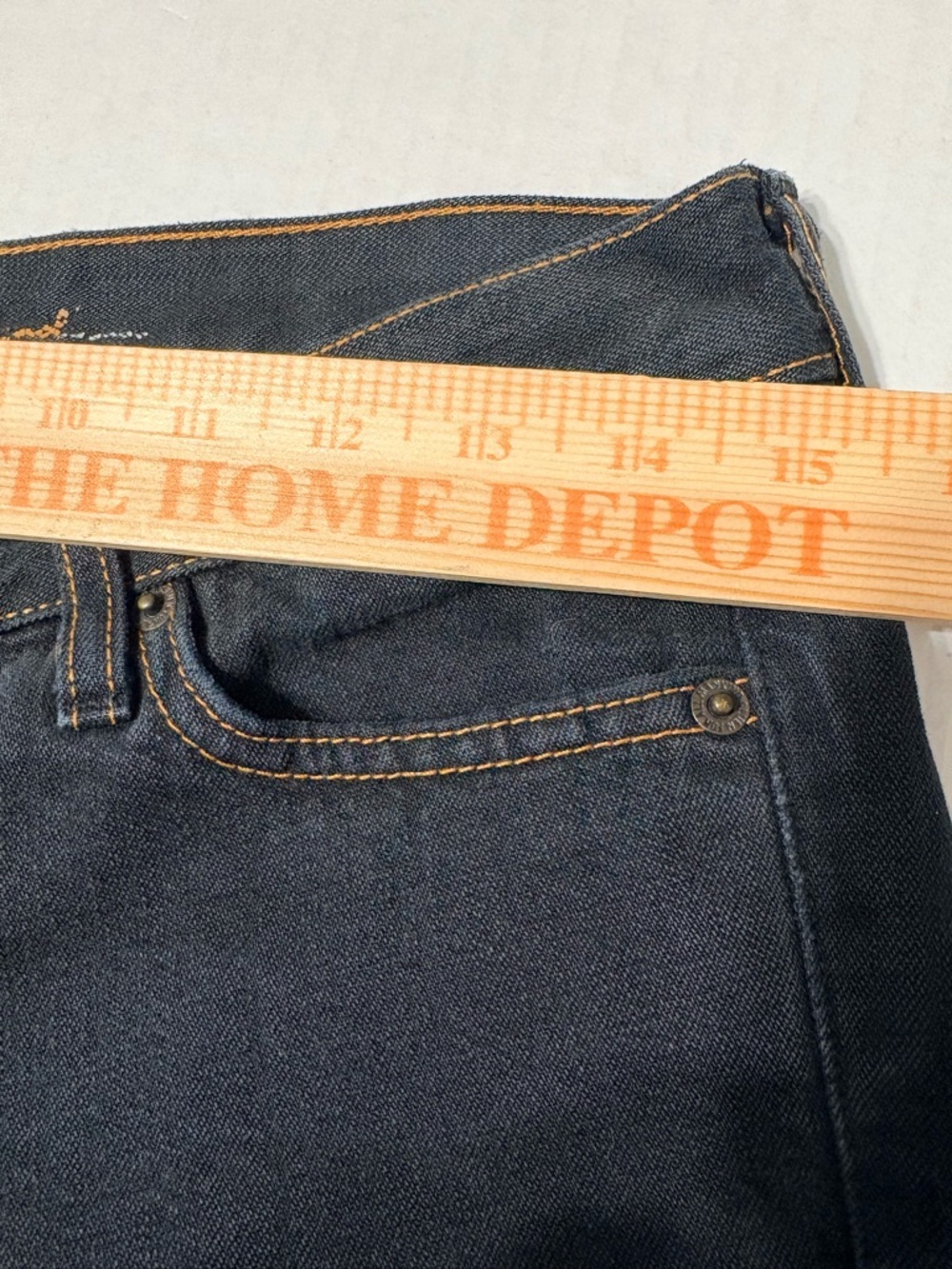 Dojo 7 For All Mankind Jeans Low Rise Flare Leg Dark Wash 28 Made in USA‎ - Picture 5 of 13